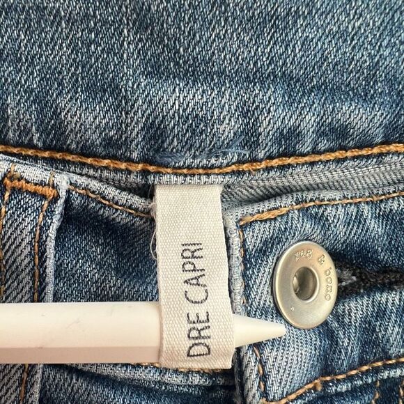 Rag & Bone Women's Fringe Hem Paint Stroke Denim Skinny Jeans Blue Size 25 - Picture 8 of 12